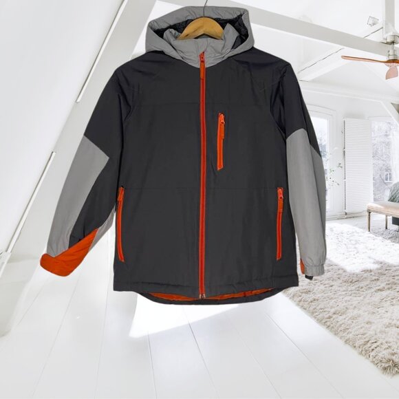 Children’s Place Thermolite Hooded Ski Winter Jacket – Kids Large Double Zip - Picture 1 of 17